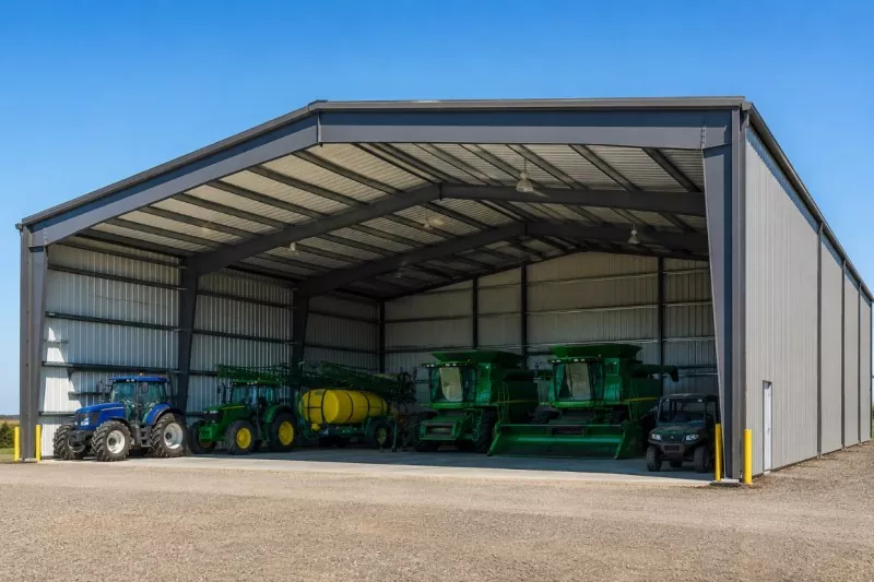 Como as construções de armazéns de máquinas agrícolas com estrutura de aço podem melhorar a eficiência operacional das fazendas?