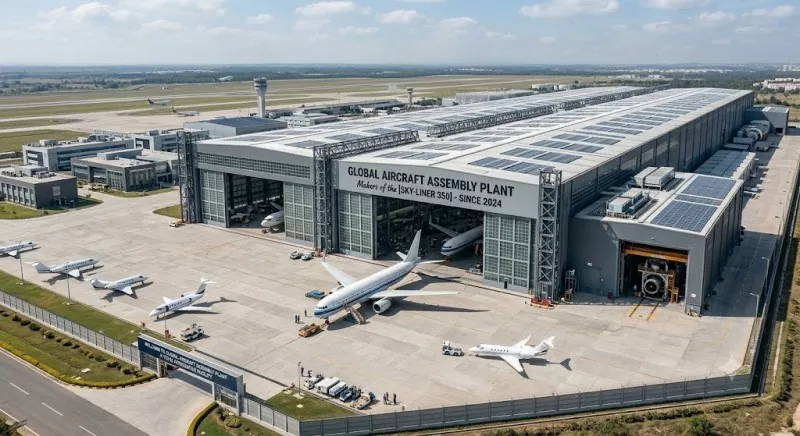 Como a construção de uma oficina de fabricação de aeronaves com estrutura de aço pode reduzir seu consumo de energia operacional?