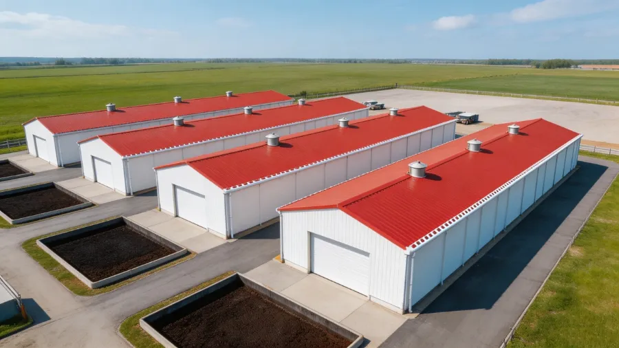 Como a construção de galinheiros com estrutura de aço pode melhorar o gerenciamento de granjas avícolas?