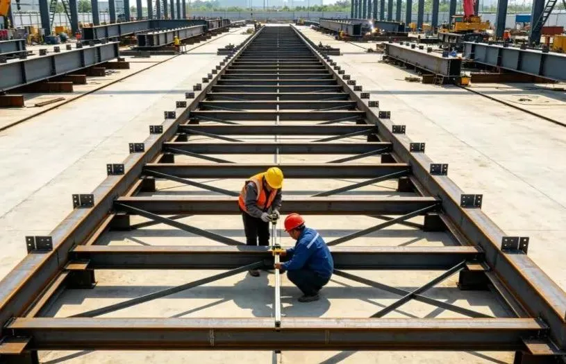 Montagem de estrutura de aço no local + Fluxo de trabalho de construção de içamento integral + Considerações principais