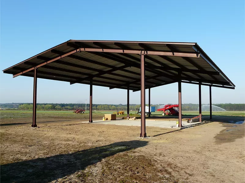 Edifício de armazém de metal ecológico