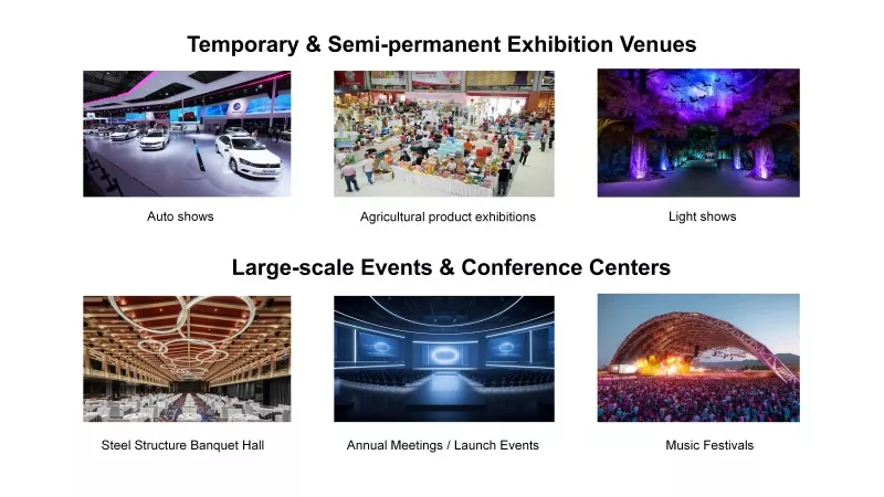 Light Exhibition Hall Steel Construction