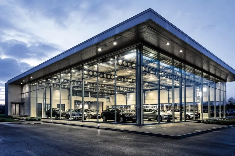 Steel Frame Car Showroom Construction