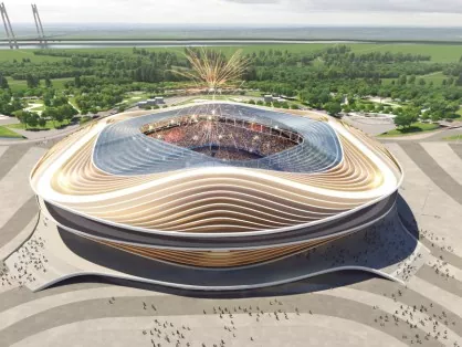 Estruturas de aço de grande vão para estádio