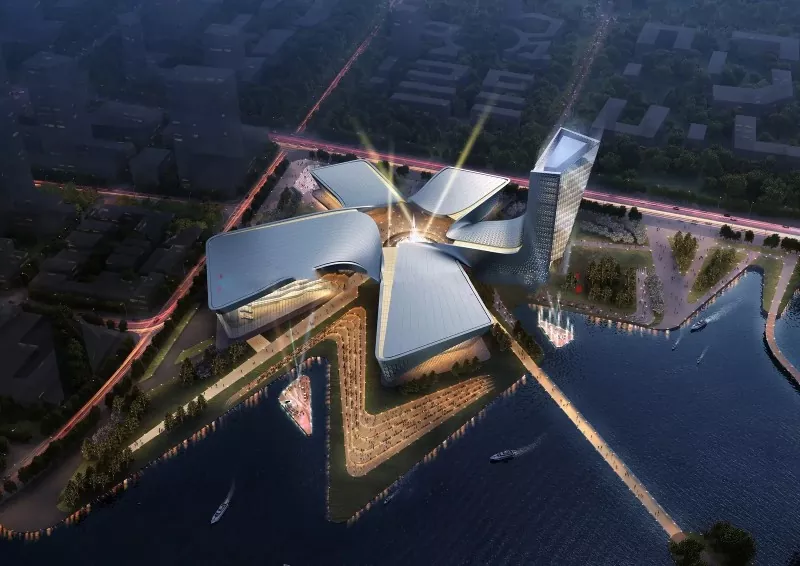 Construção de aço de salão de exposições de arte de luxo