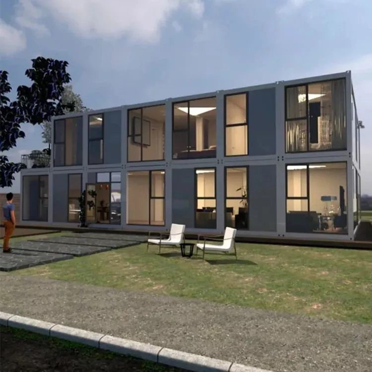 Casa de aço integrada em contêiner pré-fabricado