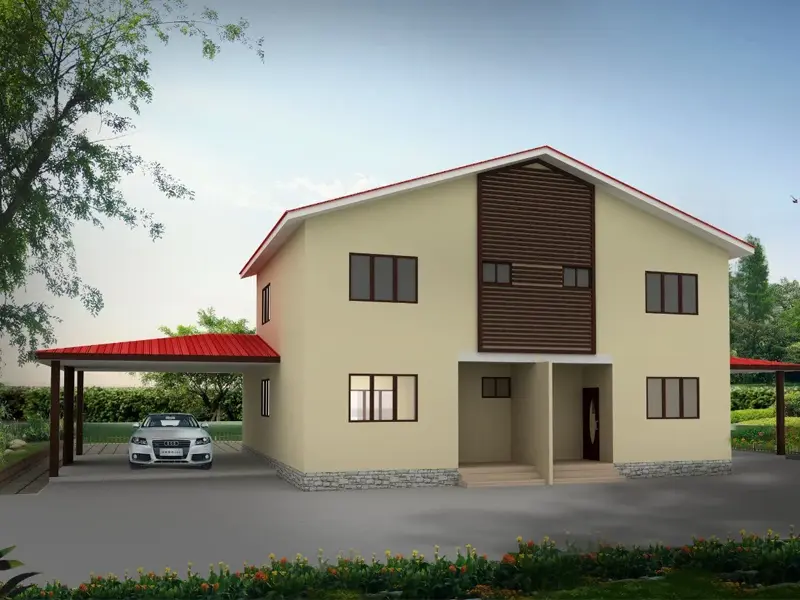 Dormitório escolar de aço pré-fabricado