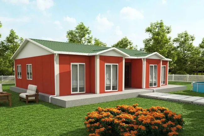 Construção de casa pré-fabricada em aço de um andar