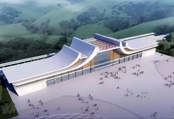 Construção em aço da estação com estrutura de aço