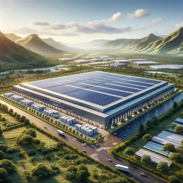 Armazém Integrado Fotovoltaico em Aço