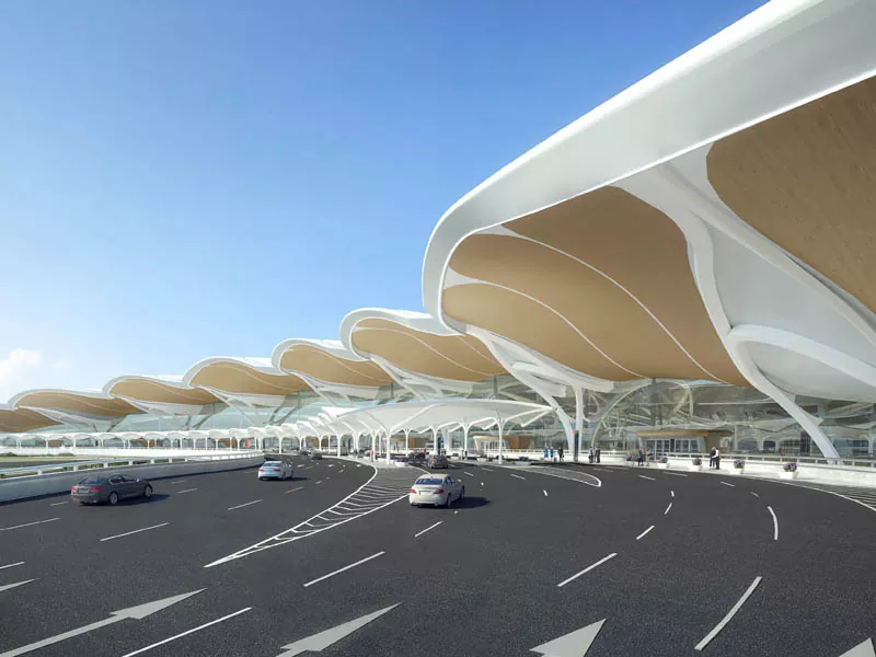Terminal do aeroporto para construção de estrutura de aço