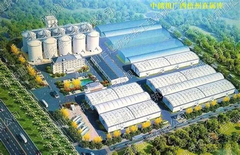 Depósito de armazenamento de grãos com estrutura de aço